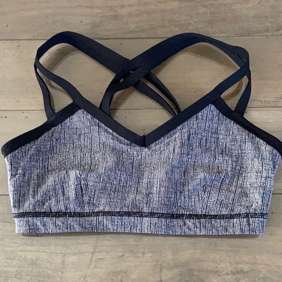 Lululemon water bound bra size 6 burlap texture black dune swim top bikini - Picture 4 of 4